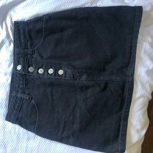 J Galt black denim skirt